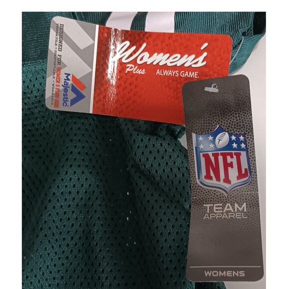 Majestic Womens NFL Philadelphia Eagles 11 Carson Wentz Mesh Jersey Plus Size 1X - Picture 5 of 9